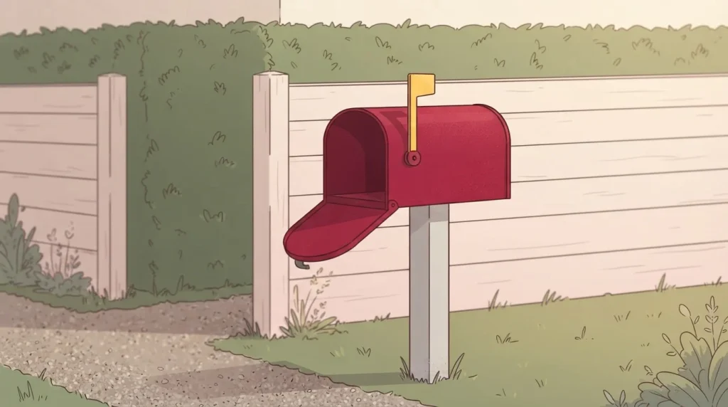 Reduzierte Darstellung eines Briefkastens mit E-Mail-Symbol für den Kundenservice